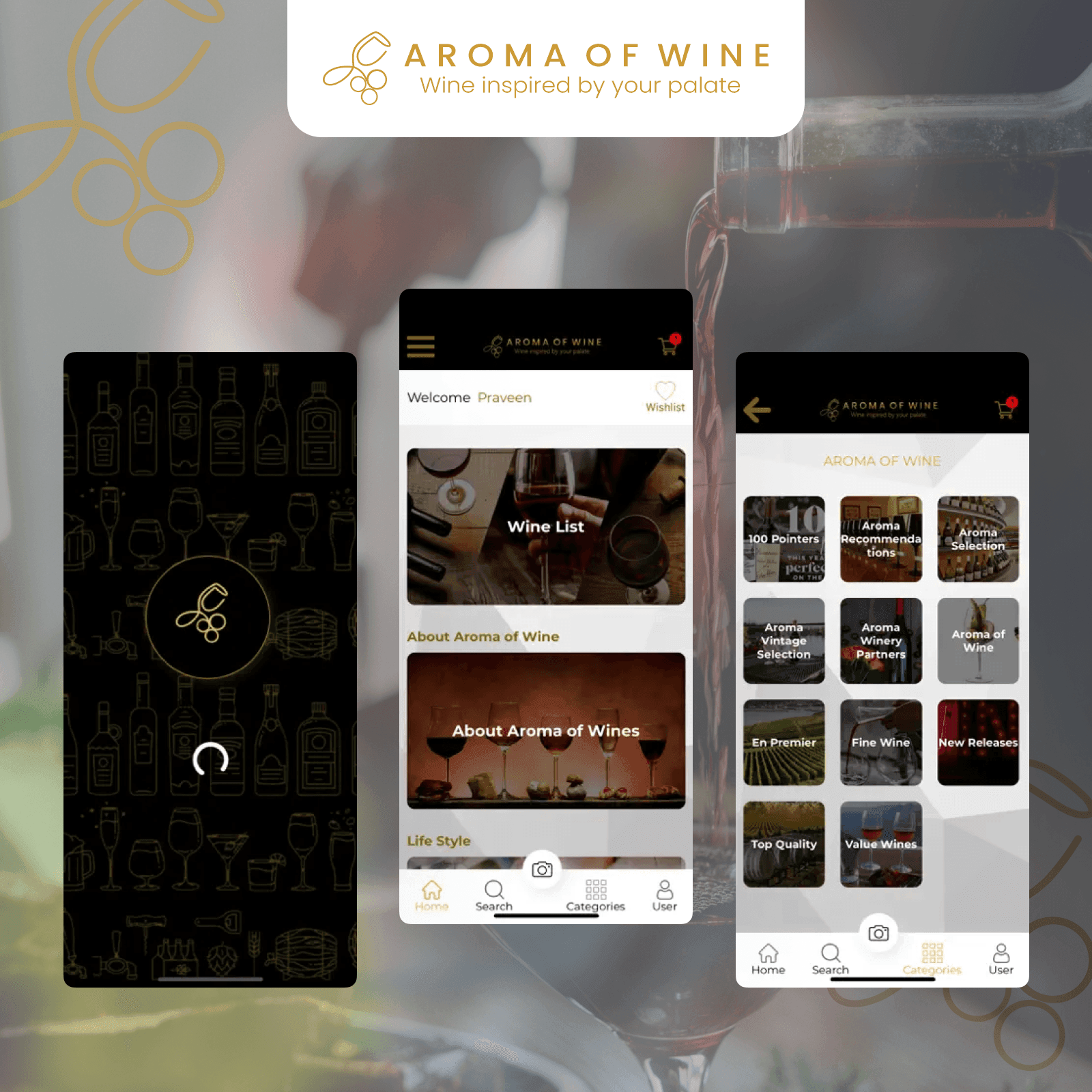 Aroma of wine Mobile App