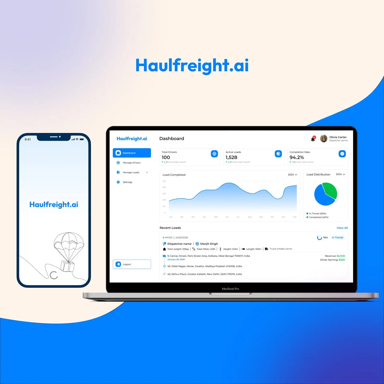 Haulfreight SaaS Web Application