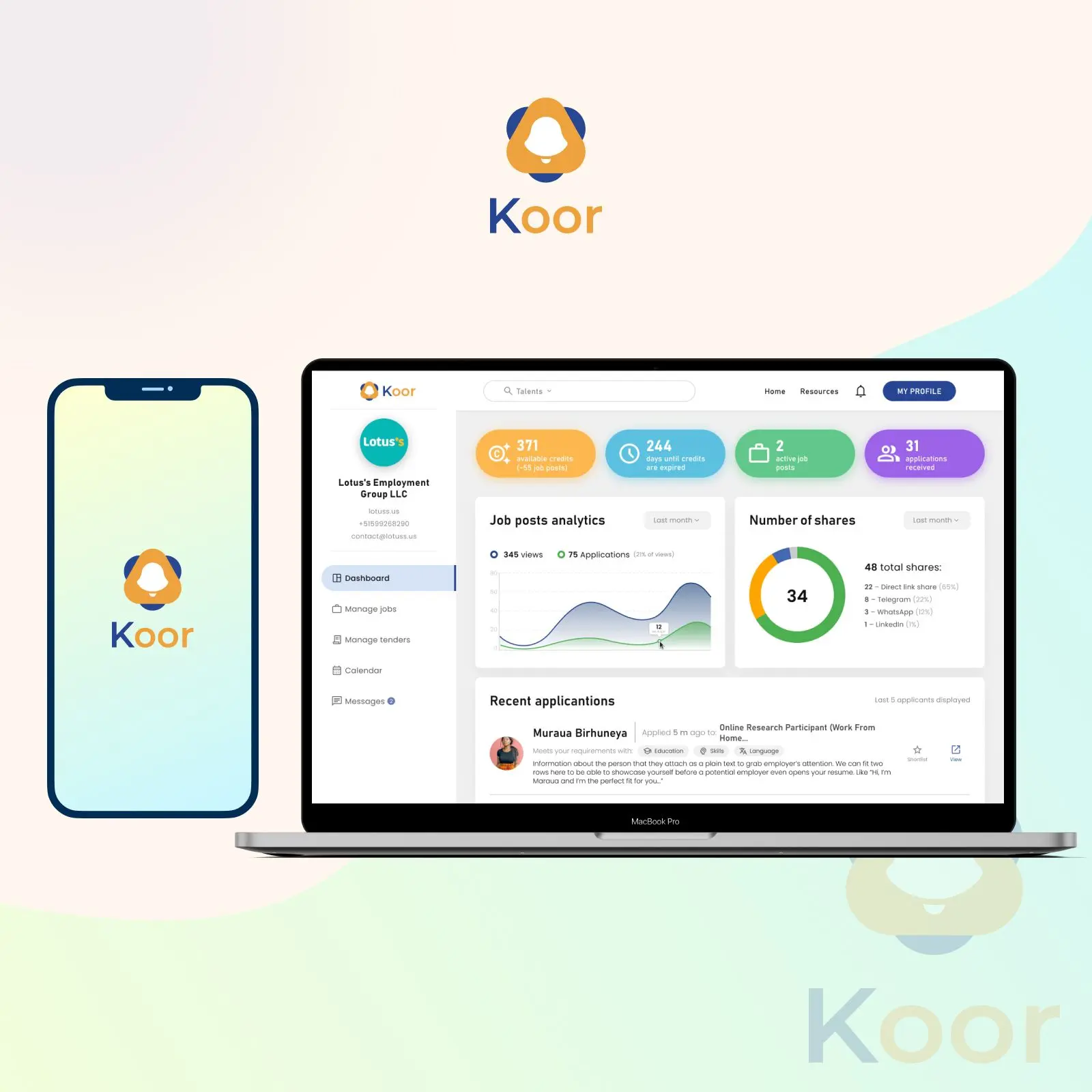 Koor Connect Web Application